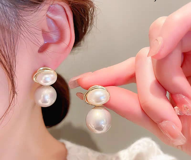 Oval Shape Korean Style Earings
