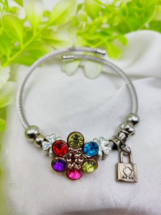 Multicolor Stone Charm Pandora Bracelet