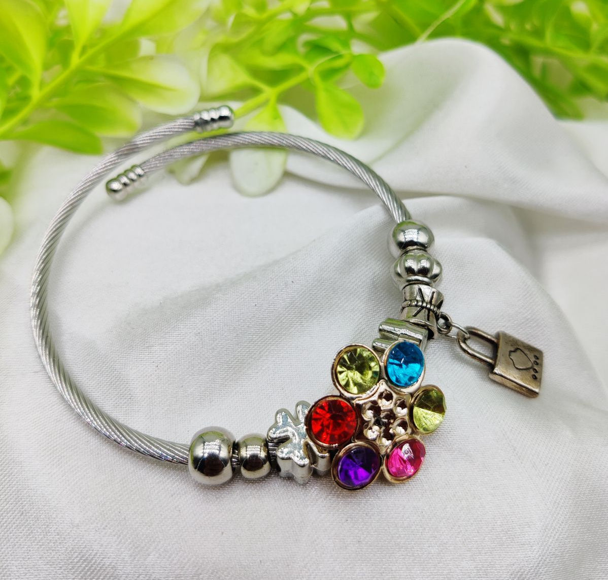 Multicolor Stone Charm Pandora Bracelet
