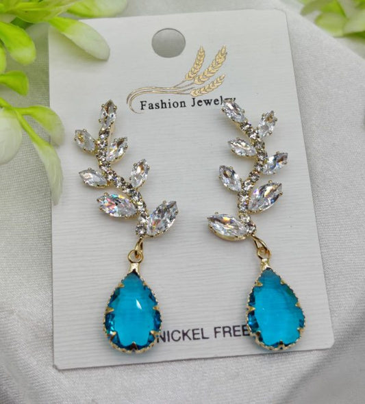 Crystal Vine Drop Earrings