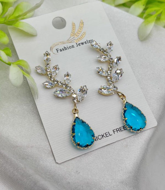 Crystal Vine Drop Earrings