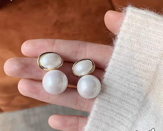 Oval Shape Korean Style Earings