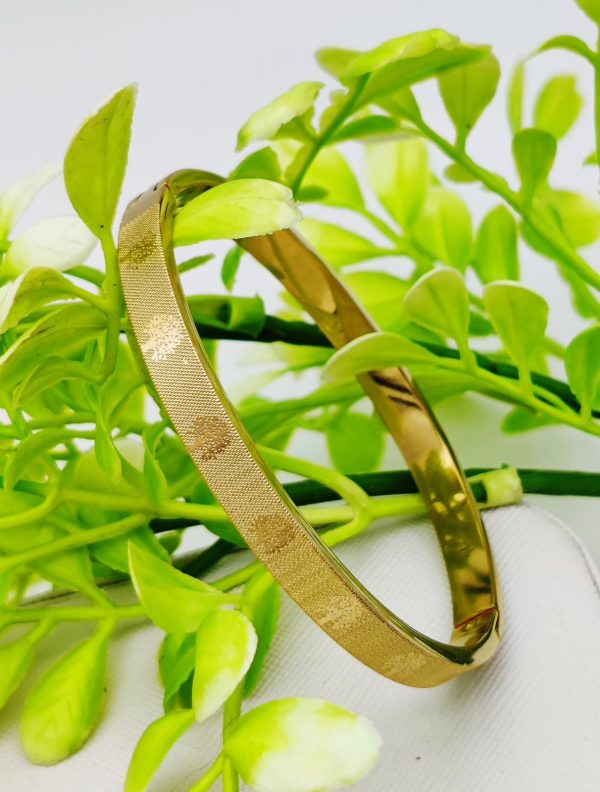 Cartier-inspired Adjustable Gold Bangle Bracelet