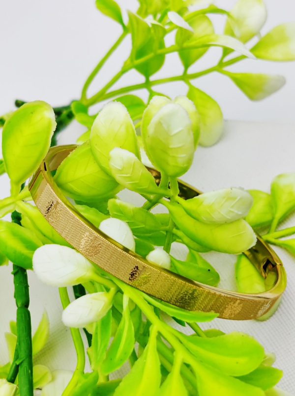 Cartier-inspired Adjustable Gold Bangle Bracelet