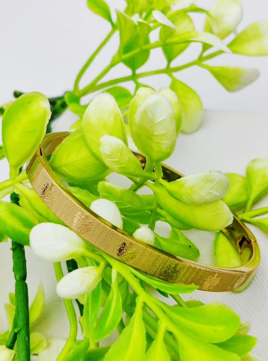 Cartier-inspired Adjustable Gold Bangle Bracelet